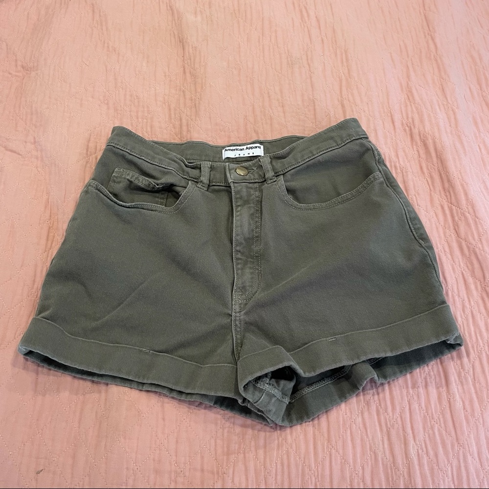 American Apparel High Waisted Cuff Shorts